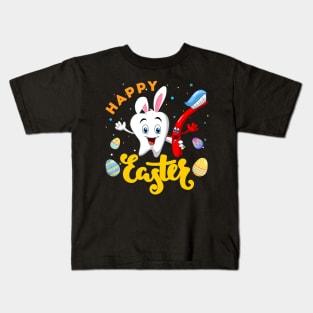 Happy Easter Day Funny Tooth Dental Hygienist Dentist Doctor Kids T-Shirt